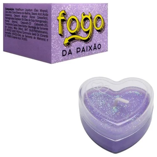 Vela Fogo Da Paixão Com Glitter 20G Sexy Fantasy Algodão Doce